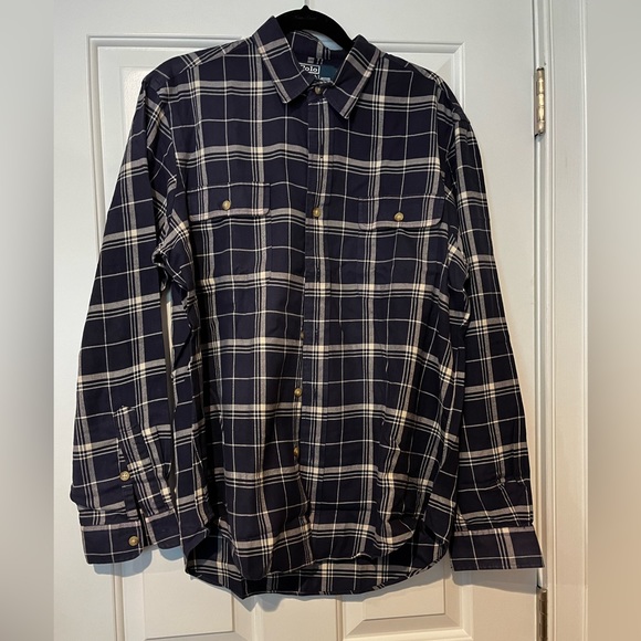 Polo Ralph Lauren Other - Polo men’s large blue & white plaid button down long sleeve shirt